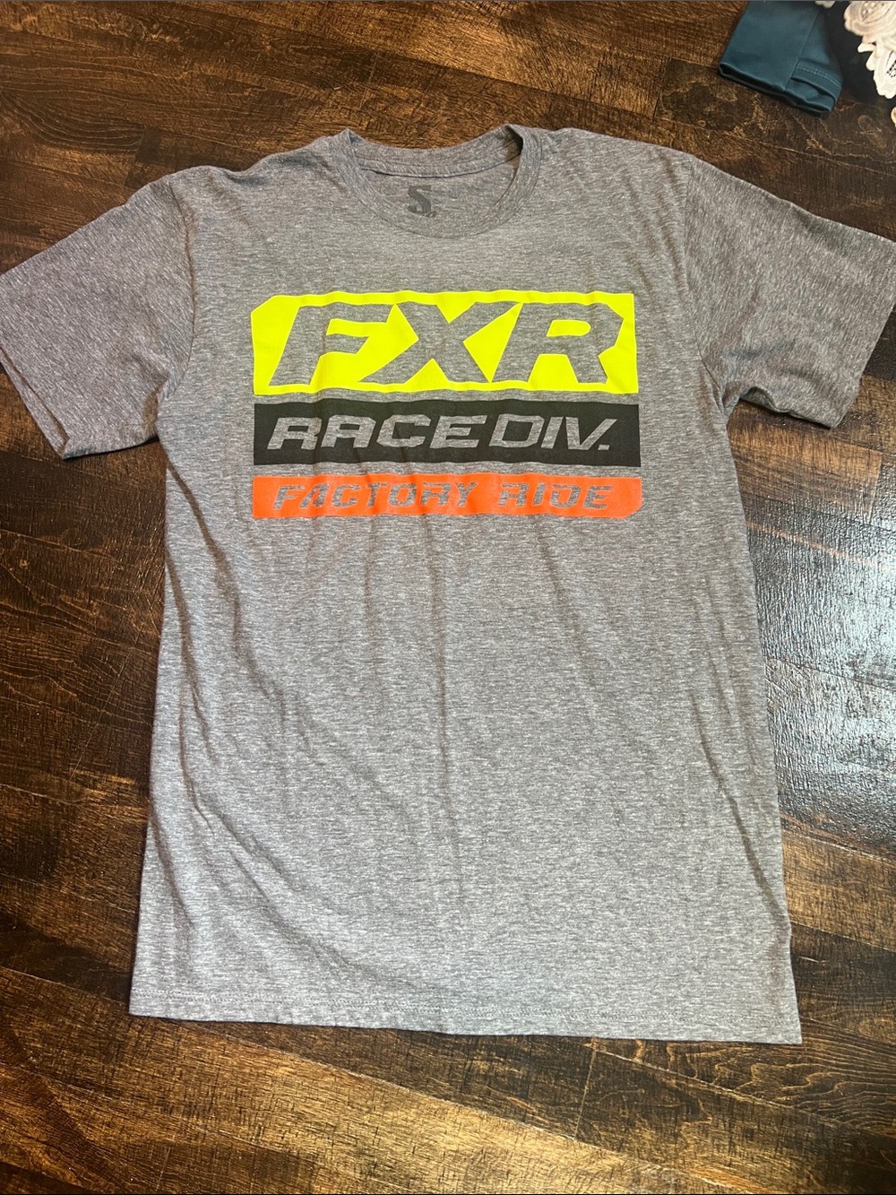FXR Men's Gray Short-Sleeve Graphic Tee - Neon Accents